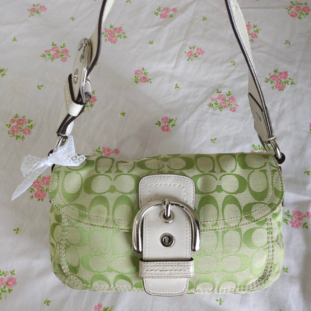 💚 Y2K Coach Lime Green Soho Shoulder Bag Purse 💚